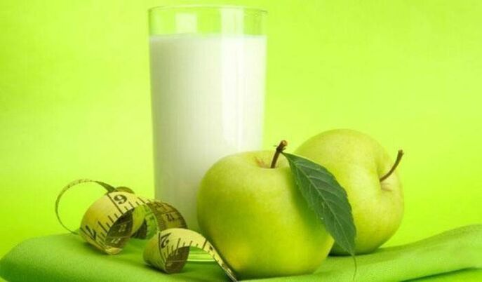 Kefir en appels voor gewichtsverlies